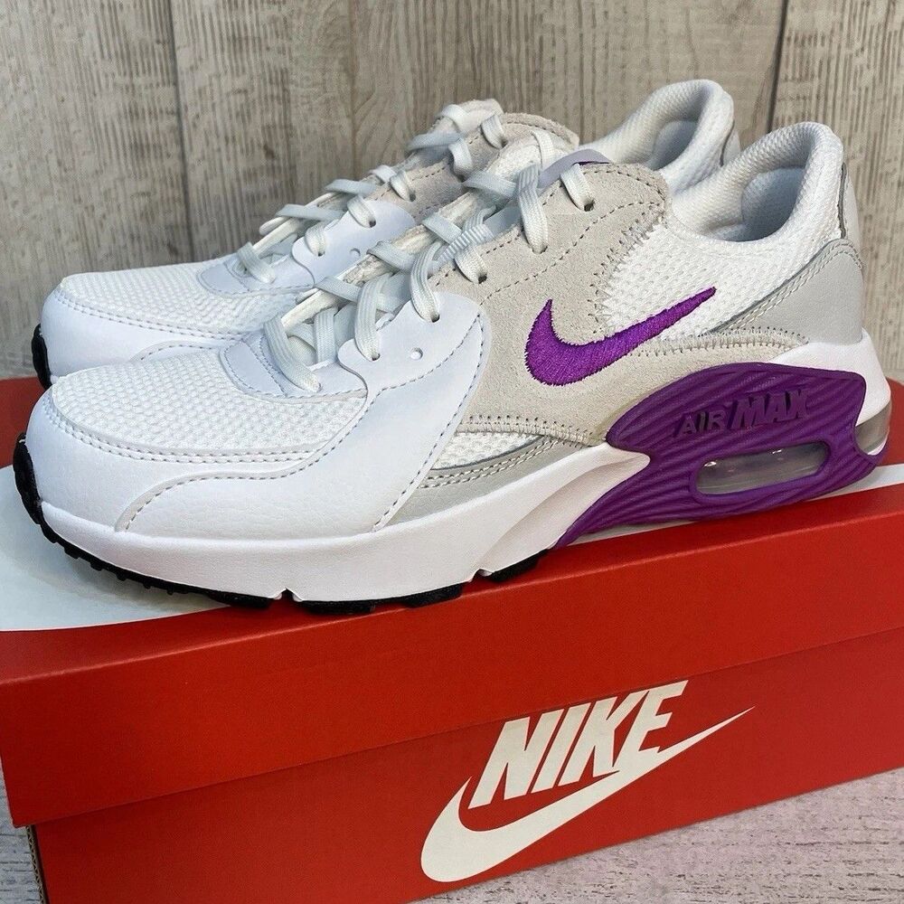 Nike Air Max Excee Women's 7.5 Athletic Running Shoes White Purple CD5432-139